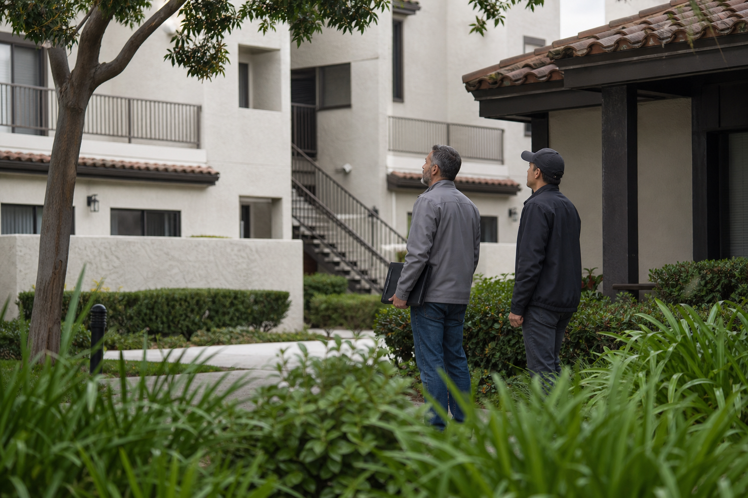Real estate deal sponsor overseeing property work